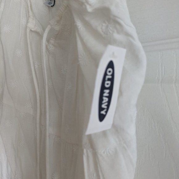 Embroidered Tie-Front Tiered Sleeveless Top - Picture 2 of 4